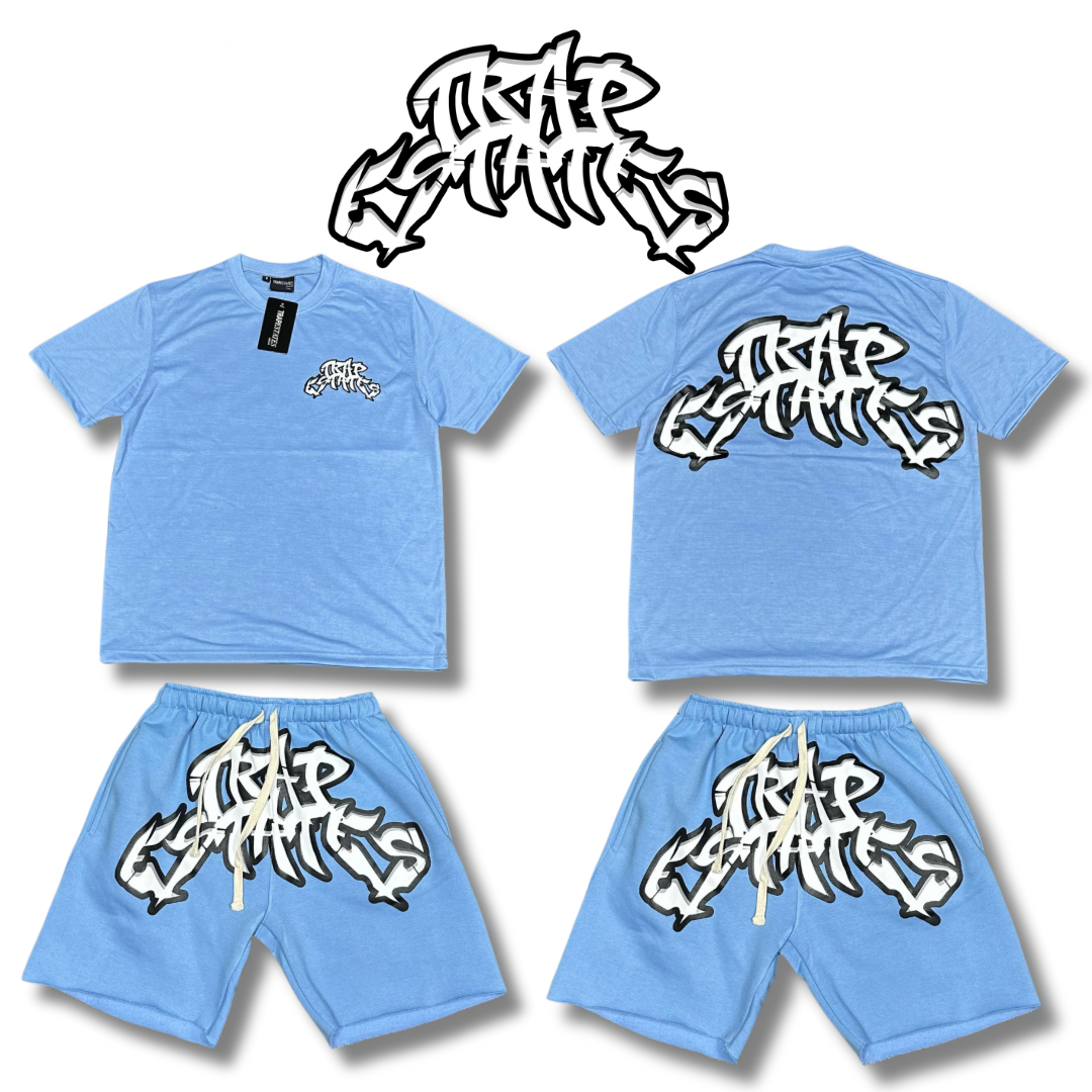 Trapestates Powder Blue Shorts Set